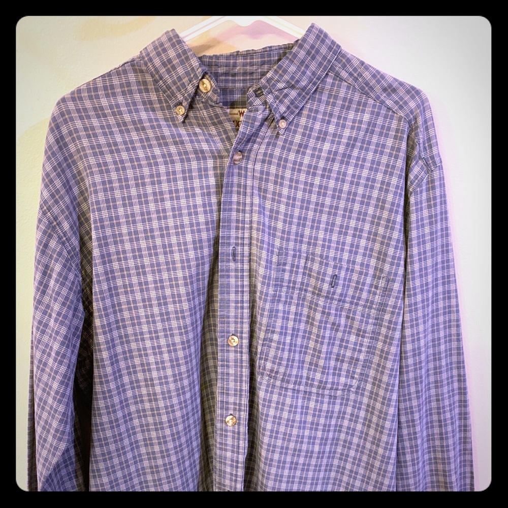 Wrangle Rugged Gray button up shirt size large